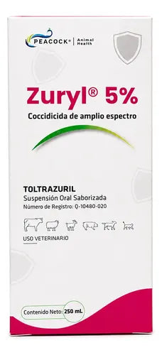 Zuryl 5% 250ml - Coccidicida, Toltrazuril Oral Saborizado