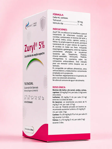 Zuryl 5% 250ml - Coccidicida, Toltrazuril  Oral Saborizado