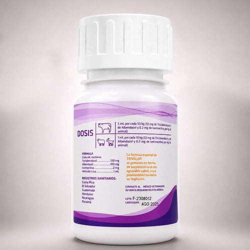 Trivalor 250 Ml, Triclabendazol,albendazol E Ivermectina